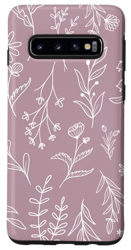 Hülle für Galaxy S10 Dusty Lilac Wildflower Floral Flower Pattern von Wildflower Designs
