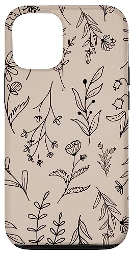 Hülle für iPhone 15 Tan Sand Beige Wildflower Floral Flower Pattern von Wildflower Designs