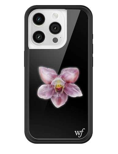 Wildflower Schutzhüllen – Orchidee, kompatibel mit Apple iPhone 15 Pro, floral, schwarz, lila, minimalistisch, niedlich, trendig, schützender schwarzer Stoßfänger, 1,2 m Falltest-zertifiziert, kleines Wildflower Schutzhüllen – Orchidee, kompatibel mit Apple iPhone 15 Pro, floral, schwarz, lila, minimalistisch, niedlich, trendig, schützender schwarzer Stoßfänger, 1,2 m Falltest-zertifiziert, kleines von Wildflower