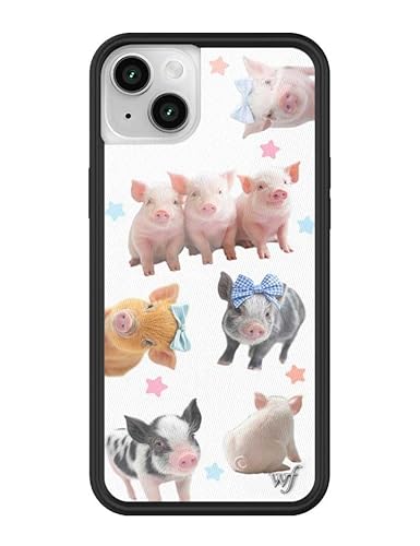 Wildflower Schutzhüllen – kompatibel mit Apple iPhone 13/14, schützender schwarzer Stoßfänger, 1,2 m Falltest-zertifiziert, Kleinunternehmen, kleine Schweinchen, Schweinchen, Rosa, Blau, Sterne Wildflower Schutzhüllen – kompatibel mit Apple iPhone 13/14, schützender schwarzer Stoßfänger, 1,2 m Falltest-zertifiziert, Kleinunternehmen, kleine Schweinchen, Schweinchen, Rosa, Blau, Sterne von Wildflower