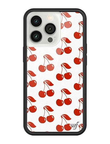 Wildflower Schutzhüllen – kompatibel mit Apple iPhone 13 Pro, schützender schwarzer Stoßfänger, 122 cm Falltest-zertifiziert, Kleinunternehmen in Frauenbesitz, amerikanische Kirschen, Kirschrot, Weiß Wildflower Schutzhüllen – kompatibel mit Apple iPhone 13 Pro, schützender schwarzer Stoßfänger, 122 cm Falltest-zertifiziert, Kleinunternehmen in Frauenbesitz, amerikanische Kirschen, Kirschrot, Weiß von Wildflower