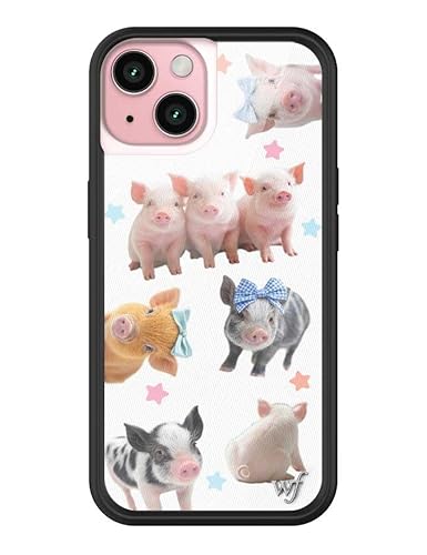 Wildflower Schutzhüllen – kompatibel mit Apple iPhone 15, schützender schwarzer Stoßfänger, 1,2 m Falltest-zertifiziert, Kleinunternehmen, kleine Schweinchen, Schweinchen, Rosa, Blau, Sterne Wildflower Schutzhüllen – kompatibel mit Apple iPhone 15, schützender schwarzer Stoßfänger, 1,2 m Falltest-zertifiziert, Kleinunternehmen, kleine Schweinchen, Schweinchen, Rosa, Blau, Sterne von Wildflower