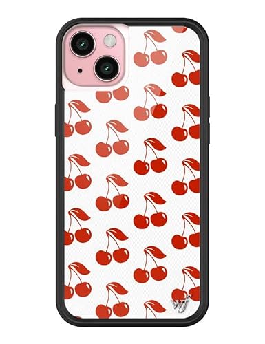 Wildflower Schutzhüllen – kompatibel mit Apple iPhone 15 Plus, schützender schwarzer Stoßfänger, 122 cm Falltest-zertifiziert, Kleinunternehmen in Frauenbesitz, amerikanische Kirschen, Kirschrot, Weiß Wildflower Schutzhüllen – kompatibel mit Apple iPhone 15 Plus, schützender schwarzer Stoßfänger, 122 cm Falltest-zertifiziert, Kleinunternehmen in Frauenbesitz, amerikanische Kirschen, Kirschrot, Weiß von Wildflower