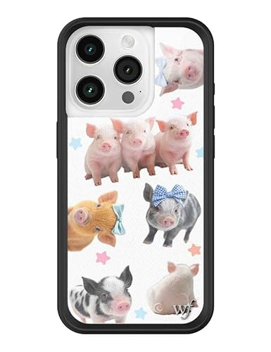 Wildflower Schutzhüllen – kompatibel mit Apple iPhone 15 Pro, schützender schwarzer Stoßfänger, 122 cm Falltest-zertifiziert, Kleinunternehmen, kleine Schweinchen, Schweinchen, Rosa, Blau, Sterne Wildflower Schutzhüllen – kompatibel mit Apple iPhone 15 Pro, schützender schwarzer Stoßfänger, 122 cm Falltest-zertifiziert, Kleinunternehmen, kleine Schweinchen, Schweinchen, Rosa, Blau, Sterne von Wildflower