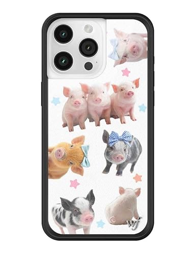 Wildflower Schutzhüllen – kompatibel mit Apple iPhone 15 Pro Max, schützender schwarzer Stoßfänger, 122 cm Falltest-zertifiziert, Kleinunternehmen in Frauenbesitz, kleine Schweinchen, rosa blaue Wildflower Schutzhüllen – kompatibel mit Apple iPhone 15 Pro Max, schützender schwarzer Stoßfänger, 122 cm Falltest-zertifiziert, Kleinunternehmen in Frauenbesitz, kleine Schweinchen, rosa blaue von Wildflower