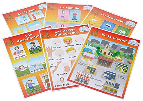 Wildgoose Education SP0006 Spanische Vokabelposter, 2er-Pack (evtl. nicht in deutscher Sprache) (6 Stück) von Wildgoose Education