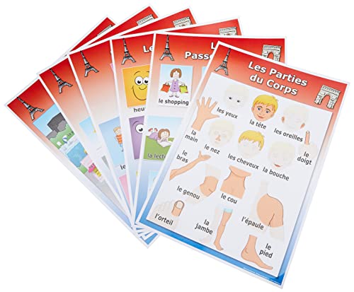 wildgoose Bildung fr0029 French Wortschatz Poster, Set 2 (6 Stück) von Wildgoose Education