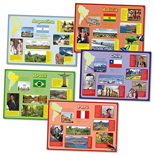 wildgoose Bildung wg4398 South American Poster Set (5 Stück) von Wildgoose Education