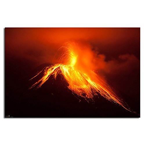 wildgoose Bildung wg5000 – ausbrechenden Vulkan Szene-Einstellung Hintergrund, 150 cm x 100 cm von Wildgoose Education