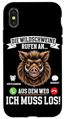 Die Wildschweine Rufen An Aus Dem Weg Ich Muss Los Jäger Hülle für iPhone X/XS Die Wildschweine Rufen An Aus Dem Weg Ich Muss Los Jäger Hülle für iPhone X/XS von Wildschwein Schwarzwildjäger Wildschweinjagd