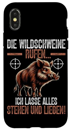 Die Wildschweine Rufen Ich Lasse Alles Stehen Und Liegen Hülle für iPhone X/XS Die Wildschweine Rufen Ich Lasse Alles Stehen Und Liegen Hülle für iPhone X/XS von Wildschwein Schwarzwildjäger Wildschweinjagd