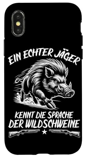 Ein Echter Jäger Kennt Die Sprache Der Wildschweine Jagd Hülle für iPhone X/XS Ein Echter Jäger Kennt Die Sprache Der Wildschweine Jagd Hülle für iPhone X/XS von Wildschwein Schwarzwildjäger Wildschweinjagd
