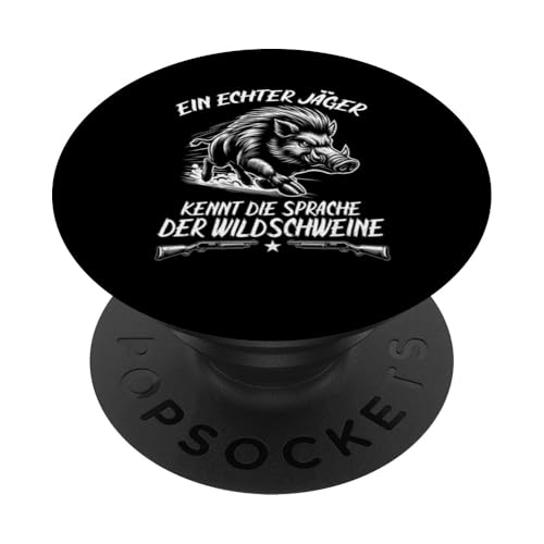 Ein Echter Jäger Kennt Die Sprache Der Wildschweine Jagd PopSockets Klebender PopGrip Ein Echter Jäger Kennt Die Sprache Der Wildschweine Jagd PopSockets Klebender PopGrip von Wildschwein Schwarzwildjäger Wildschweinjagd