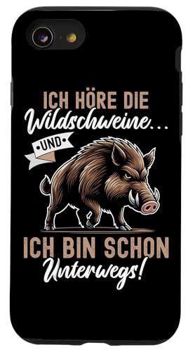 Ich Höre Die Wildschweine Und Ich Bin Schon Unterwegs Jagd Hülle für iPhone SE (2020) / 7 / 8 von Wildschwein Schwarzwildjäger Wildschweinjagd