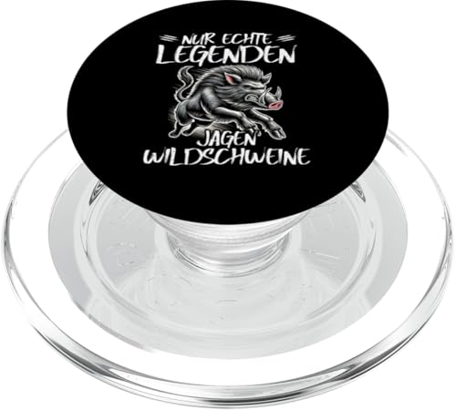 Nur Echte Legenden Jagen Wildschweine Jäger Wildschwein PopSockets PopGrip für MagSafe Nur Echte Legenden Jagen Wildschweine Jäger Wildschwein PopSockets PopGrip für MagSafe von Wildschwein Schwarzwildjäger Wildschweinjagd