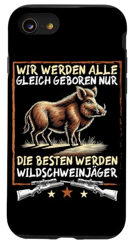 Wildschwein Jäger Jagd Wald Wildschweinjäger Jagdsaison Hülle für iPhone SE (2020) / 7 / 8 von Wildschwein Schwarzwildjäger Wildschweinjagd