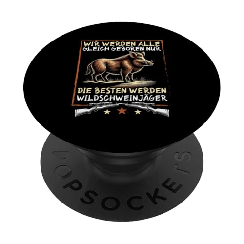 Wildschwein Jäger Jagd Wald Wildschweinjäger Jagdsaison PopSockets Klebender PopGrip Wildschwein Jäger Jagd Wald Wildschweinjäger Jagdsaison PopSockets Klebender PopGrip von Wildschwein Schwarzwildjäger Wildschweinjagd