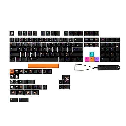 CherryProfile Tastenkappen-Set für 138 Tasten, mechanische Tastatur, Englisch/Japanisch/Koreanisch/Russisch, 138 Stück Tastenkappen, Thermo-Sublimation, Handwerk für die meisten mechanischen von Wilgure