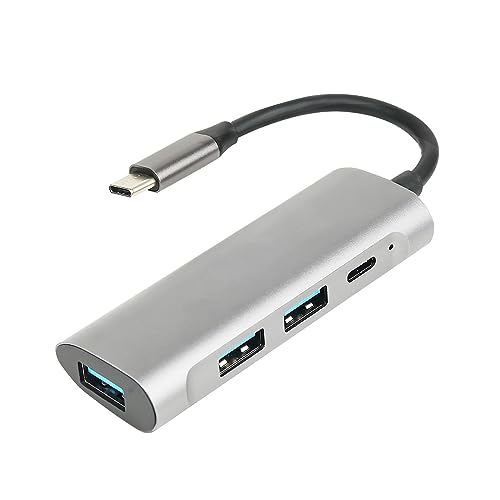 Typ-C-Hub mit USB 3.0/2.0-Anschluss, PD60W, Schnelllade-Hubs, 5 Gbit/s, Datenübertragung, für Büro, Schule und Zuhause, Typ C auf USB-Hub von Wilgure