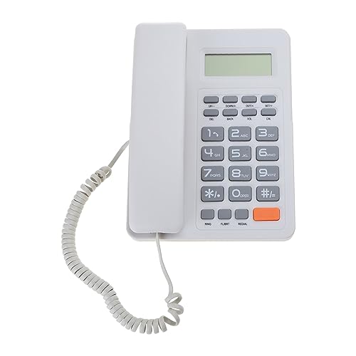 VTC-500 Schnurgebundenes Festnetztelefon, große Taste und LCD-Display für Senioren, Desktop-Wandhalterung, Telefon für Zuhause und Büro, Alarmeinstellungstelefon von Wilgure