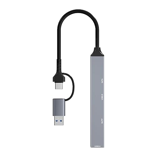Vielseitiger USB- und Typ-C-Hub verbindet mehrere Geräte mit Ihrem Laptop oder Desktop-Computer, geeignet für Büro, Schule, USB + Typ-C-Hub von Wilgure