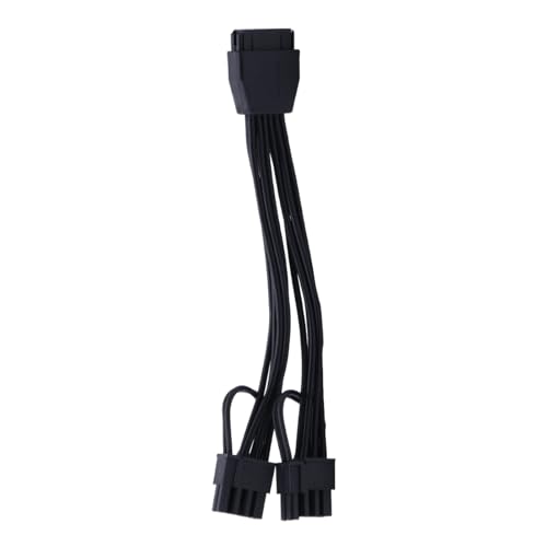 Wilgure 12PIN Auf Zwei 6+2 Grafikkarten Kabeladapter 12Pin Buchse Auf 2X 6+2Pin Stecker Für PCIe Stromkabel Für Grafikkarten Umgekehrter Adapter Für 12PIN Auf Zwei 8PIN Grafikkarten Geeignet Für Mit von Wilgure