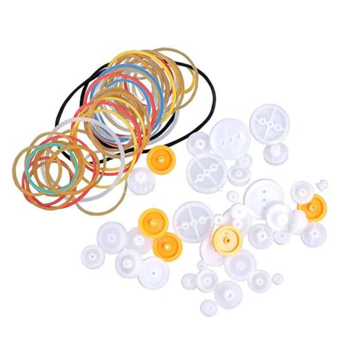 Wilgure 1Set Getriebe Riemenscheibe Gummiband Kombination Set Für Modell Spielzeug von Wilgure