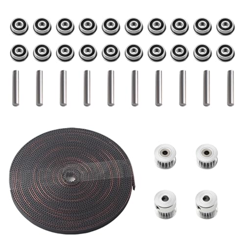 Wilgure Bewegungsset Mit 6M Riemenlager Spannrad Metallübertragungsset Für 3D Druck Teilezubehör von Wilgure