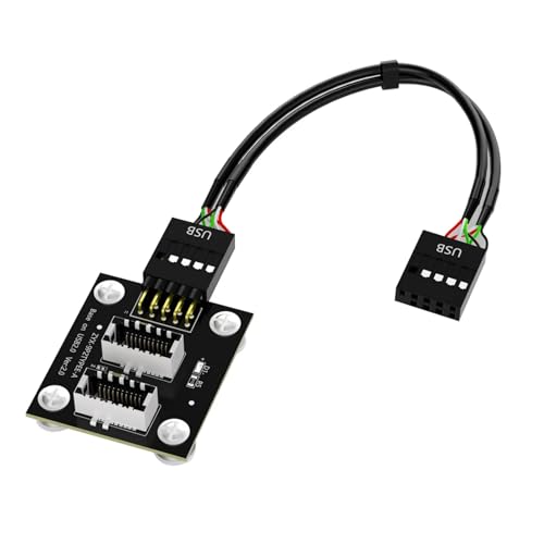 Wilgure Doppelter USB 3.1-Frontplattensockel Key A Typ E Auf USB 2.0 9-poliger Mainboard Header Stecker Verlängerungsadapter Mit Magnetpad Wilgure Doppelter USB 3.1-Frontplattensockel Key A Typ E Auf USB 2.0 9-poliger Mainboard Header Stecker Verlängerungsadapter Mit Magnetpad von Wilgure