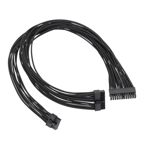 Wilgure Effizient 18AWG 10 Pin + 18Pin Bis 24 Pin Black Flat Modulars Kabel Für Computernetz Versorgung 60 Cm Lang von Wilgure
