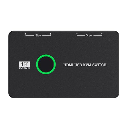 Wilgure USB KVM Umschalter 2-Port Desktop Controller Gehäuse Für 2 PC Sharing Monitore Maus Tastaturen Druckerverwaltungs Controller von Wilgure