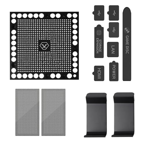 Staubschutz für Xbox Series X Konsole Controller Headset Aufbewahrungslösung Staubdicht Set mit Halter Mesh Filter Schwarz von Wilitto
