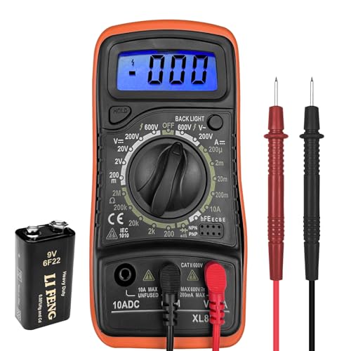 WinGluge Digital Multimeter, Voltmeter Batterietester Spannungsprüfer, 2000 Zähler Messgerät mit Large LCD-Anzeige und Hintergrundlicht, für Misst AC/DC Spannung Strom Widerstand Diode Durchgang WinGluge Digital Multimeter, Voltmeter Batterietester Spannungsprüfer, 2000 Zähler Messgerät mit Large LCD-Anzeige und Hintergrundlicht, für Misst AC/DC Spannung Strom Widerstand Diode Durchgang von WinGluge