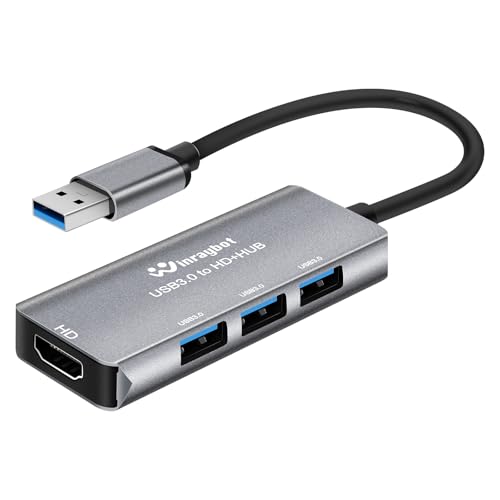 USB-Hub mit HDMI (USB 3.0 auf HDMI mit 3 x USB 3.0) von WinRaybot