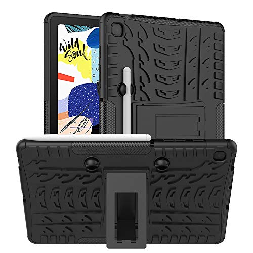 Galaxy Tab S6 Lite Hülle, WindCase Outdoor Dual Layer Holster Armor Tasche Heavy Duty Defender Schutzhülle mit Ständer Case für Samsung Galaxy Tab S6 Lite 10.4" Schwarz von WindCase-UK