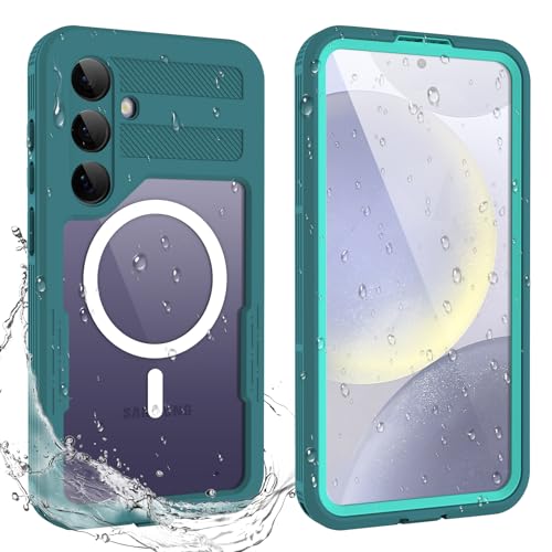 WindRen für Samsung Galaxy S24 Plus wasserdichte 360 Grad Hülle,IP68 Wasserdicht Kompatibel mit Magsafe Handyhülle Galaxy S24 Plus Stoßfest Staubdicht Sturzfest Outdoor Case mit Displayschutz von WindRen