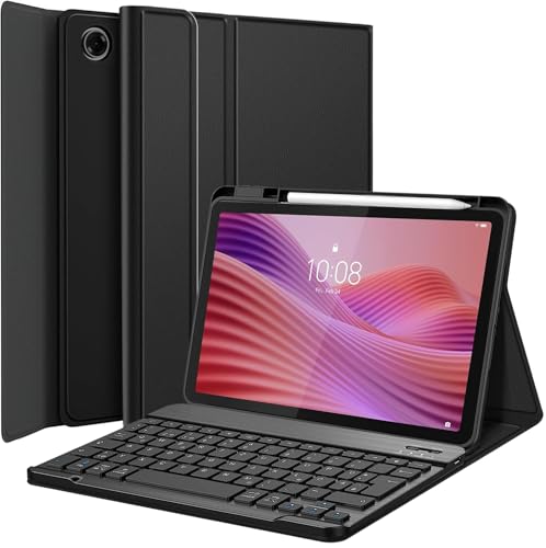 Wineecy Tastatur Hülle für Lenovo Tab 10.1 Zoll 2025 Tablet (TB311FU/TB311XU), Slim Schutzhülle mit Magnetisch Abnehmbare Kabellose Deutsches QWERTZ Tastatur von Wineecy