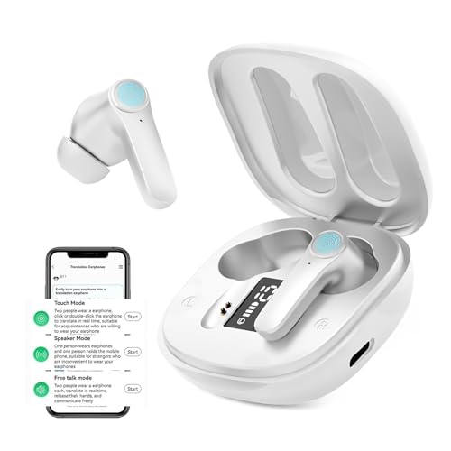 WingFly AI Übersetzer Kopfhörer, Echtzeit Translation Earbuds mit 144 Sprachen, Bluetooth Translator Earbuds, Übersetzer Kopfhörer für iOS und Android, für Geschäft und Reisen Lernen WingFly AI Übersetzer Kopfhörer, Echtzeit Translation Earbuds mit 144 Sprachen, Bluetooth Translator Earbuds, Übersetzer Kopfhörer für iOS und Android, für Geschäft und Reisen Lernen von WingFly