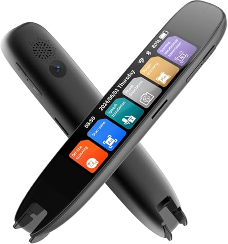 WingFly Scan Übersetzer Stift, 3,7 Zoll Touchscreen Intelligenter Lesestift, Online 142 Sprachen Scan Reader Pen Lesestift, Echtzeit-Scan-Lesestift für Legasthenie, Studenten, Reisende von WingFly
