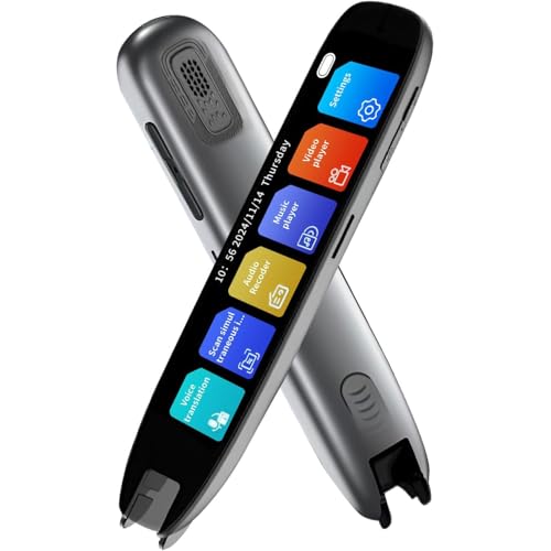 WingFly Scan Übersetzer Stift, Online 142 Sprachen Scan Reader Pen Lesestift mit 3,7 Zoll Touchscreen, Sprachübersetzer-Gerät, Echtzeit-Scan-Lesestift für Legasthenie, Studenten, Reisende von WingFly