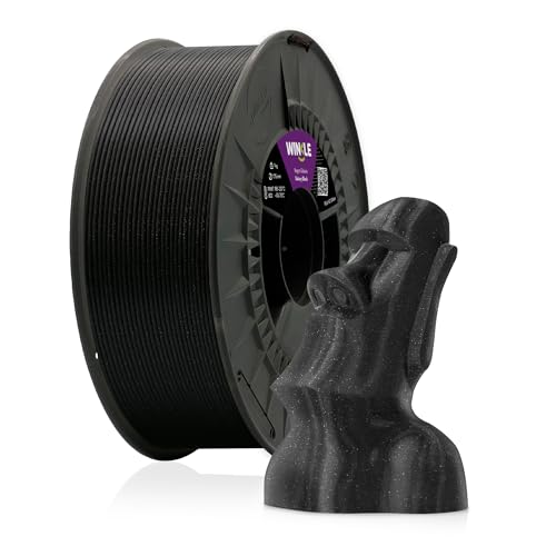 WINKLE PLA HD Glitter Filament 1.75mm Galaxie Schwarz, 1kg Spule, 3D Drucker Filament Kompatibel mit FDM Druckern, 3D-Druckmaterialien, Maßgenauigkeit +/- 0.05mm, Leicht zu Bedrucken von WINKLE FEED YOUR PRINTER