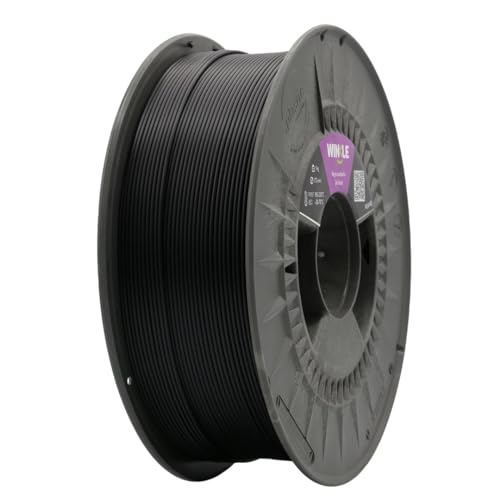 Winkle Filament Pla 850 | Pla 1,75 mm | 3D-Druck | Pla Ingeo 850 | 3D-Filament | Farbe Tiefschwarz | Spule 1000 g von Winkle