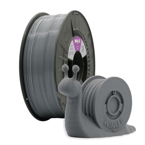 Winkle PETG-Filament, aschgrau, Pla 1,75 mm, Filamentdruck, 3D-Drucker, 3D-Filament, aschgrau, Spule, 300 g von Winkle