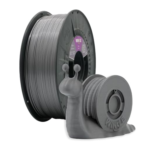 Winkle PETG Filament Silber | Petg 1,75 mm | Druck | 3D-Drucker | 3D-Filament | Farbe Silber | Rolle 1000 g von Winkle