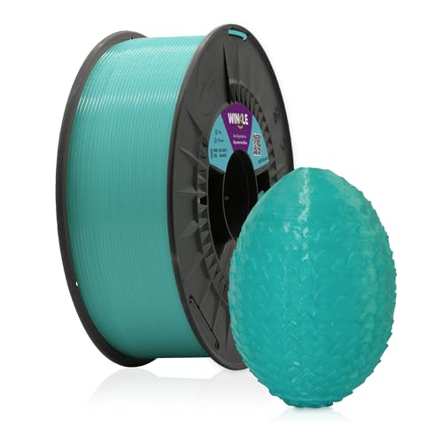 Winkle PETG Krystal Aquamarine Filament | PETG 1,75 mm | 3D-Filament | 3D-Drucker | Farbe Krystal Aquamarine | Spule 1000 g von Winkle