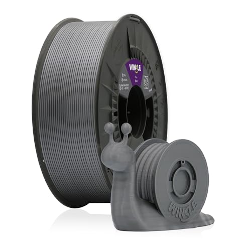 Winkle PLA-Filament, 2,85 mm, Druckfilament, 3D-Drucker, 3D-Filament, Silber, Spule mit 1000 g von Winkle