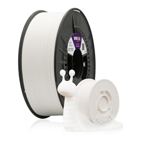 WINKLE PLA HD Filament 1.75mm Eisweiß, 1kg Spule, 3D Drucker Filament Kompatibel mit FDM Druckern, 3D-Druckmaterialien, Maßgenauigkeit +/- 0.05mm, Bioabbaubar Leicht zu Bedrucken von WINKLE FEED YOUR PRINTER