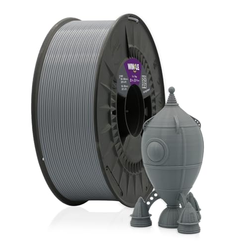 WINKLE PLA High Speed Filament 1.75mm Aschgrau, 1kg Spule, 3D Drucker Filament Kompatibel mit FDM Druckern, 3D-Druckmaterialien, Maßgenauigkeit +/- 0.05mm, Hochgeschwindigkeit von WINKLE FEED YOUR PRINTER