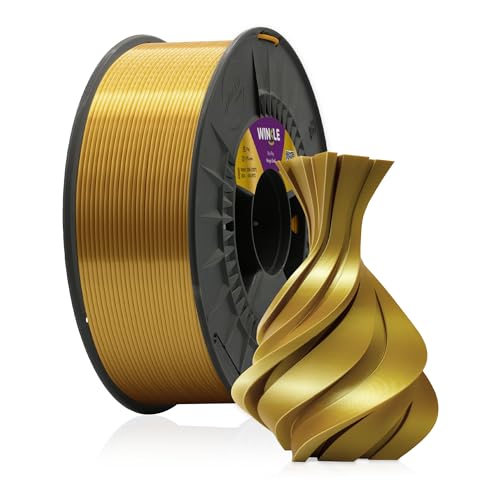 Winkle PLA SILK Kings Gold Filament | Pla 1,75 mm | Filament Print | 3D-Drucker | 3D-Filament | Farbe Kings Gold | Spule 300 g von Winkle