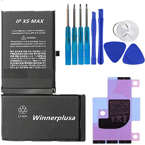 Winnerplusa Ersatz-Akku-Set kompatibel mit iPhone XS Max von Winnerplusa